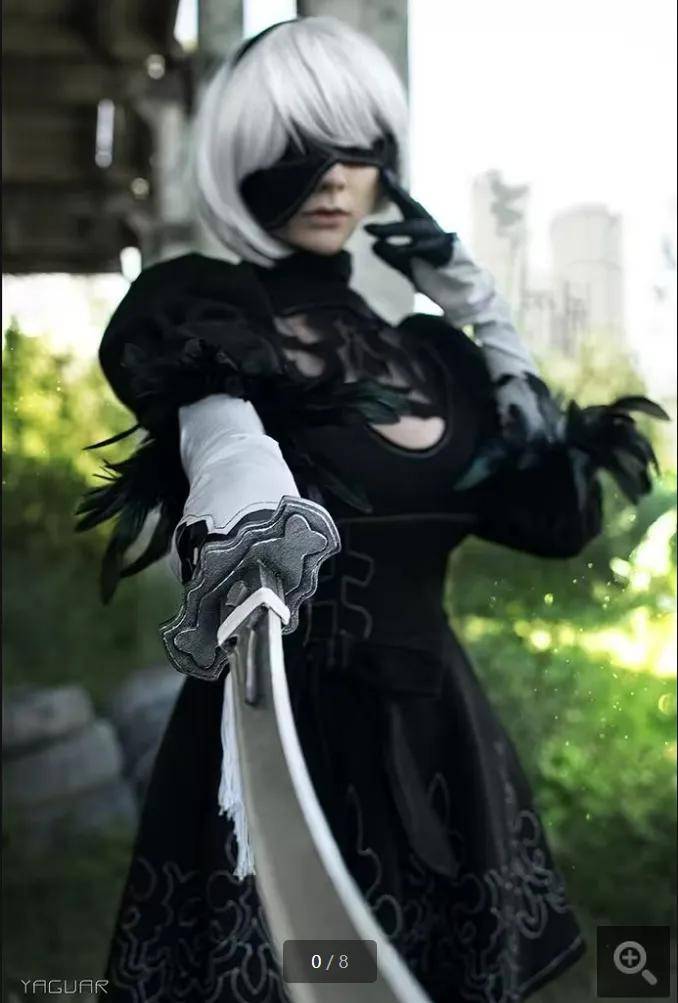 《尼尔：机械纪元》2B 美背撩人尊龙AG人生就是博长腿美女Cos(图11)